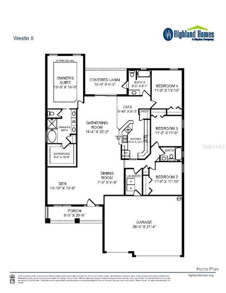 2D floor plan layout of this home in Summerlake Estates, Auburndale, FL (Image 2).