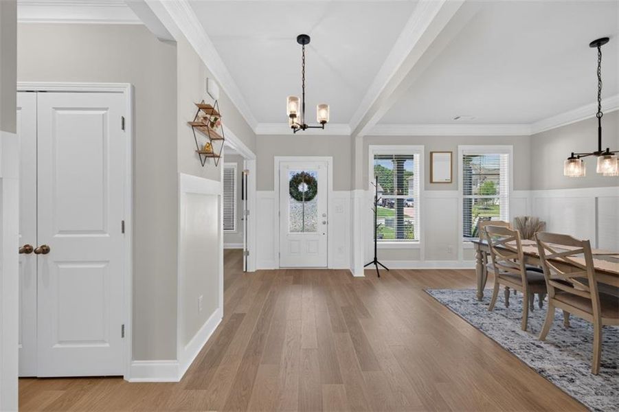 Furnished interior view inside a new home in Porches at Mobley Lake, Dacula (Image 8).