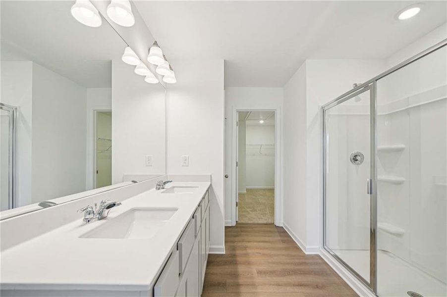 Furnished interior view inside a new home in Eastlyn Crossing, Flowery Branch (Image 9). Furnished interior view inside a new home in Eastlyn Crossing, Flowery Branch (Image 9).