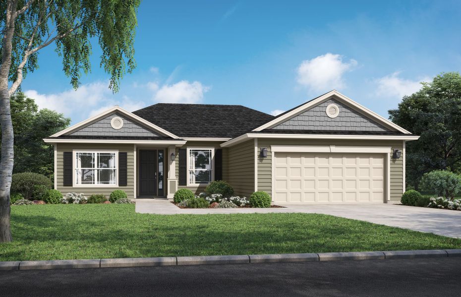 Representative exterior photo of a completed home built from the Briarwood by SEDA New Homes in Weston Woods, Jacksonville, FL (Image 4).