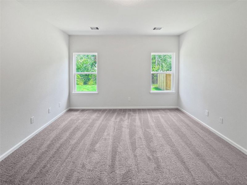 The Princeton II- Primary Bedroom. Home under construction, image used for illustrative purposes only, colors and options will vary. The Princeton II- Primary Bedroom. Home under construction, image used for illustrative purposes only, colors and options will vary.