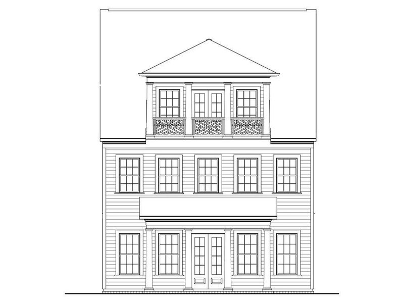 Front exterior of a new home in , Ball Ground, GA, highlighting curb appeal (Image 1).