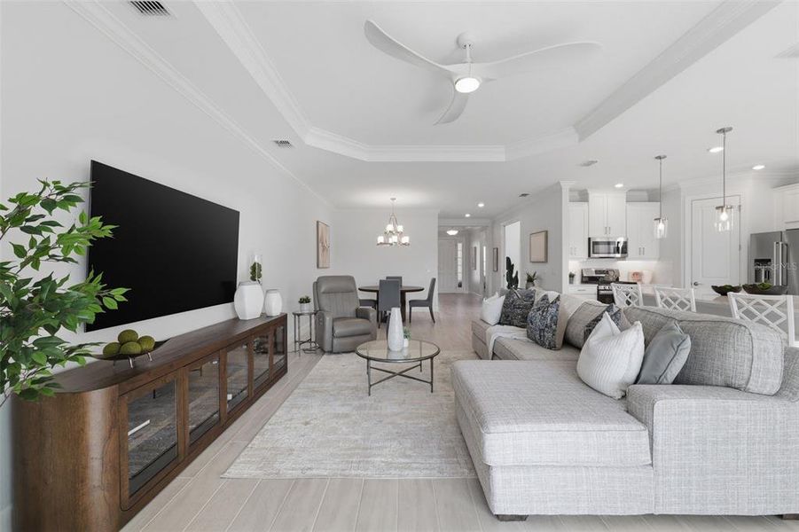 Furnished interior view inside a new home in , Wesley Chapel (Image 9). Furnished interior view inside a new home in , Wesley Chapel (Image 9).