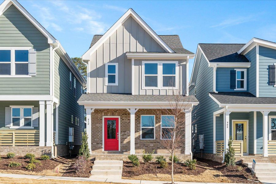 Representative exterior photo of a completed home built from the Storyteller by Garman Homes in Allen Park, Raleigh, NC (Image 15). Representative exterior photo of a completed home built from the Storyteller by Garman Homes in Allen Park, Raleigh, NC (Image 15).