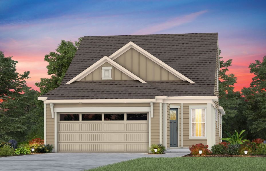 Representative exterior photo of a completed home built from the Contour by Del Webb in Del Webb Carolina Ridge, Midland, NC (Image 25).