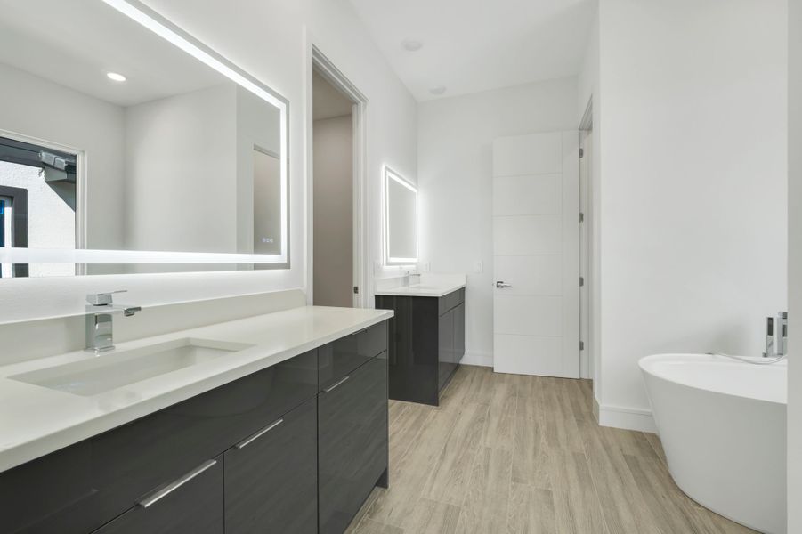 Representative furnished interior of a home built from the Marbella by ABD Development in Hampton Green at Providence, Davenport (Image 12).