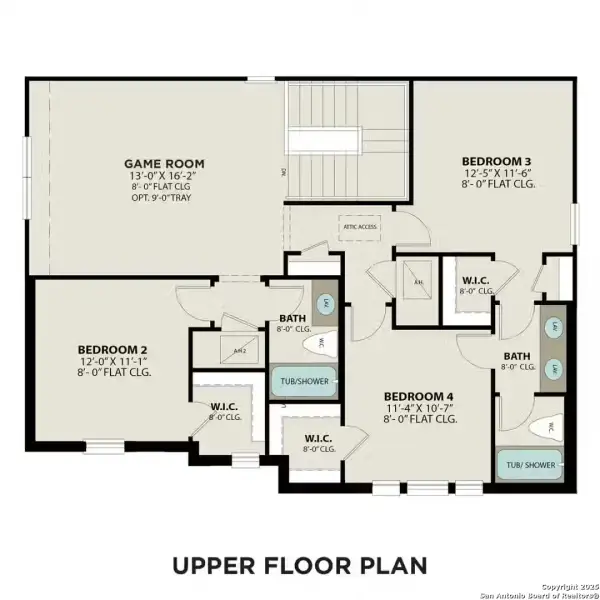 2D floor plan layout of this home in Comanche Ridge, San Antonio, TX (Image 4). 2D floor plan layout of this home in Comanche Ridge, San Antonio, TX (Image 4).