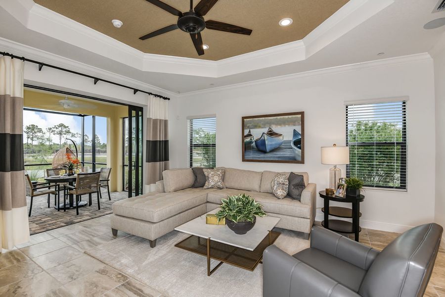 Representative furnished interior of a home built from the Tidewater 2 by Neal Communities in Vicenza, Venice (Image 11).