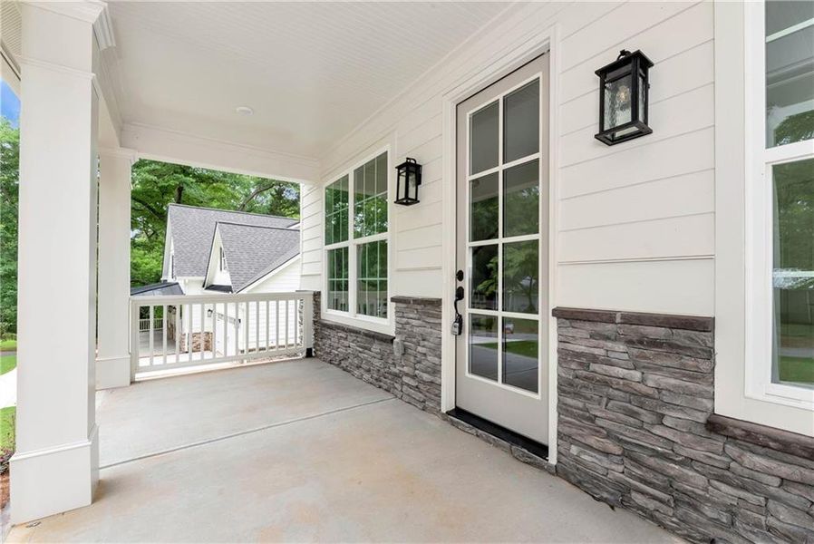 Exterior details and patio area of a home in , Commerce (Image 30).