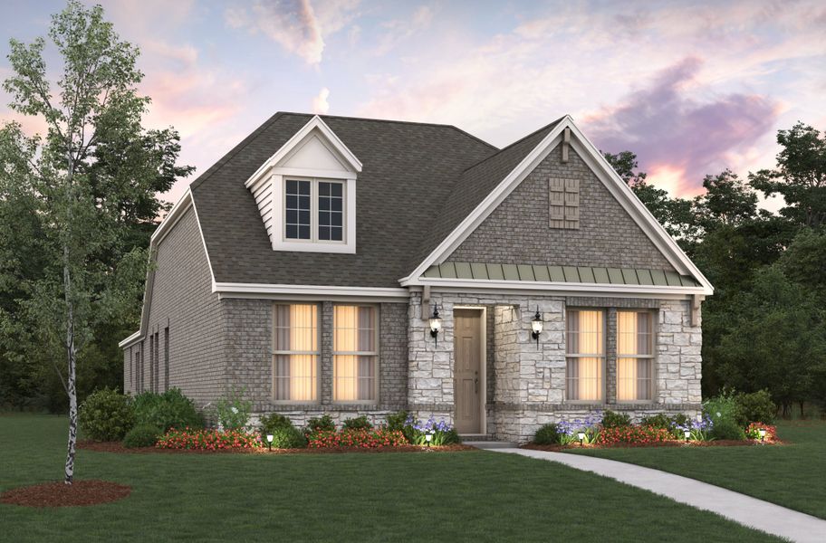 Front exterior of a home in the Waterbend: Arbors 40' community, located in Euless, TX (Image 15).