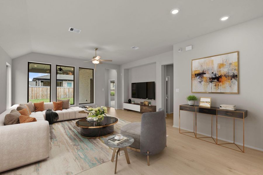 Furnished interior view inside a new home in Dunham Pointe, Cypress (Image 12).
