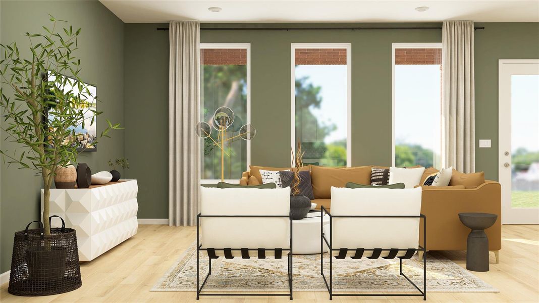 Furnished interior view inside a new home in Samara, League City (Image 3).