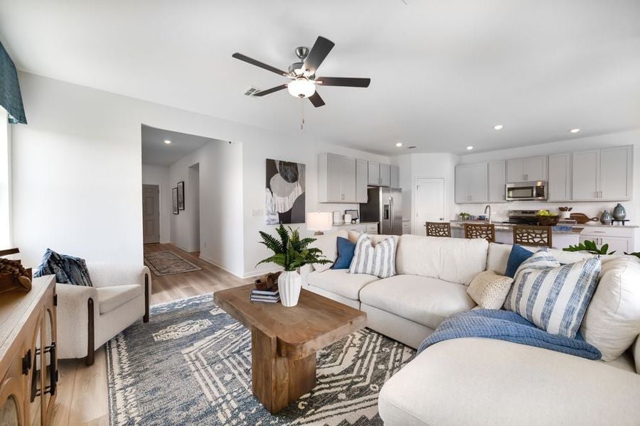 Representative furnished interior of a home built from the Osprey by Taylor Morrison in Longview 40s, Del Valle (Image 11). Representative furnished interior of a home built from the Osprey by Taylor Morrison in Longview 40s, Del Valle (Image 11).