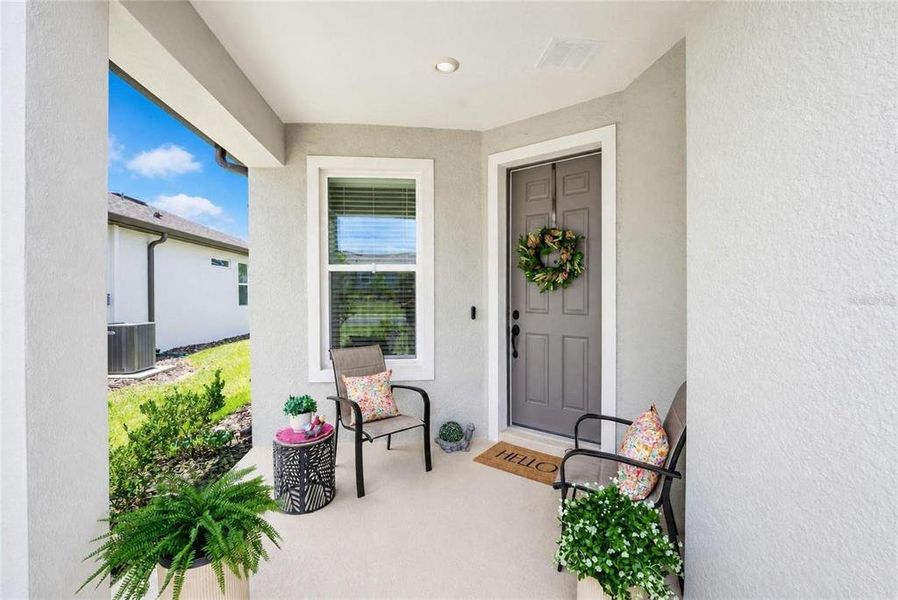 Exterior details and patio area of a home in Del Webb Stone Creek, Ocala (Image 22). Exterior details and patio area of a home in Del Webb Stone Creek, Ocala (Image 22).