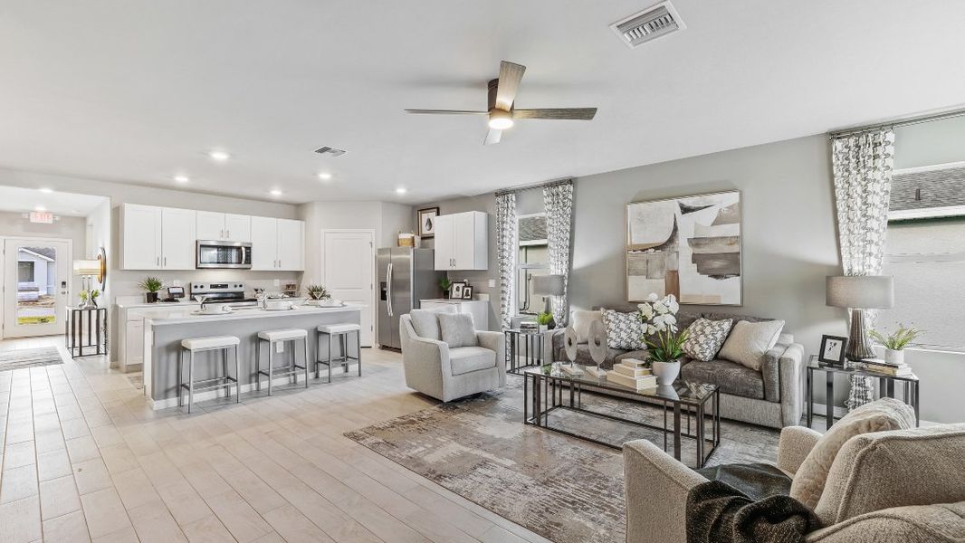 Representative furnished interior of a home built from the Lakeside by D.R. Horton in Hemingway Pointe, Fort Myers (Image 5).
