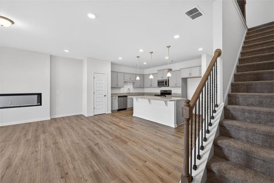 Spacious, unfurnished interior of a new home in Townes At The Stiles, Cartersville (Image 22).