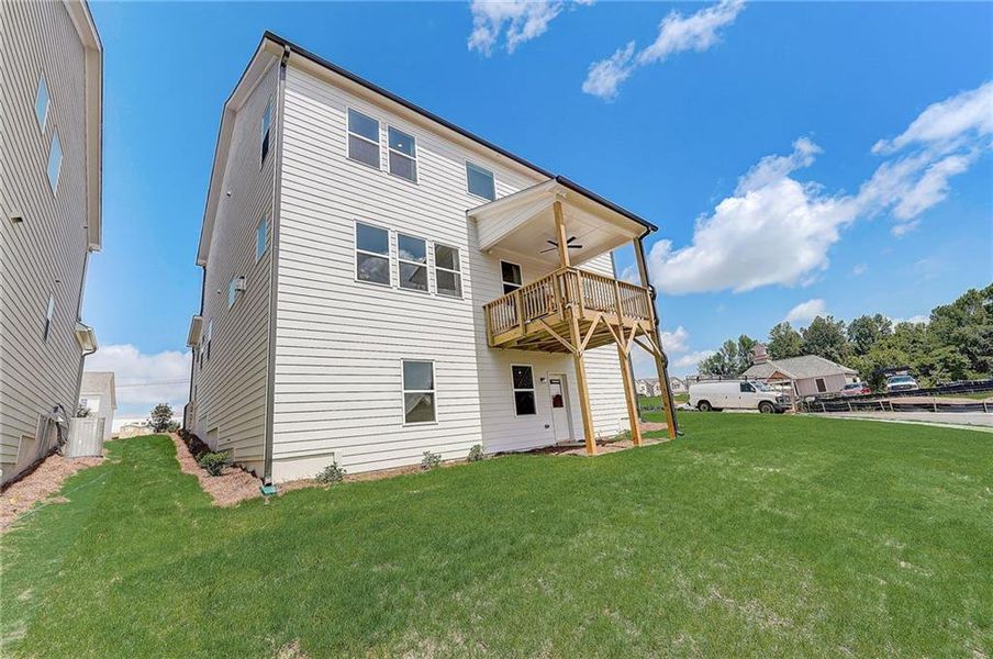 Exterior details and patio area of a home in Falls Creek, Flowery Branch (Image 27).