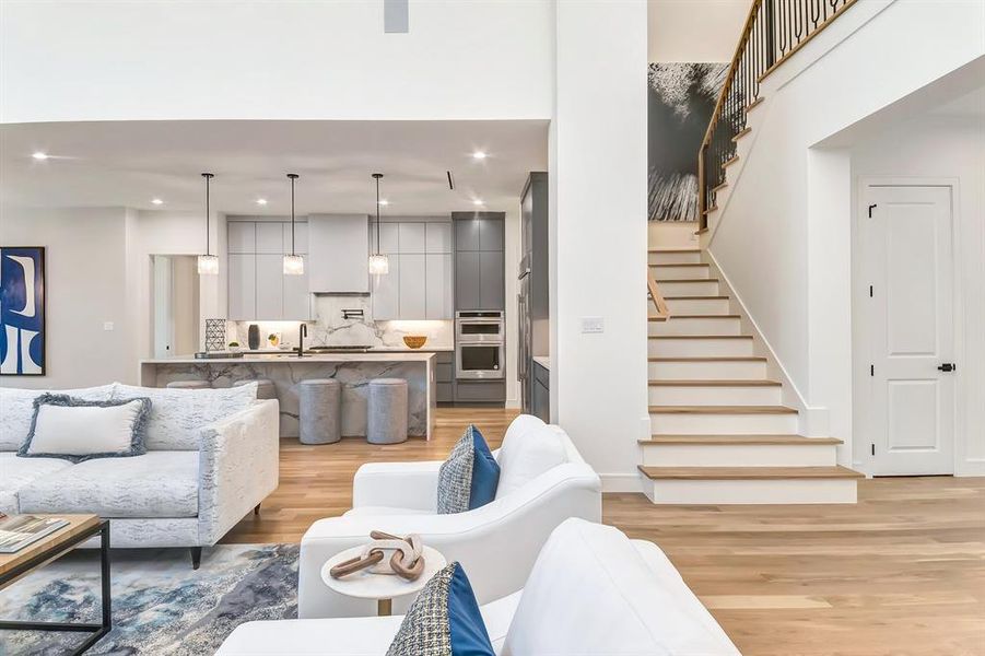 Furnished interior view inside a new home in , Dallas (Image 11).