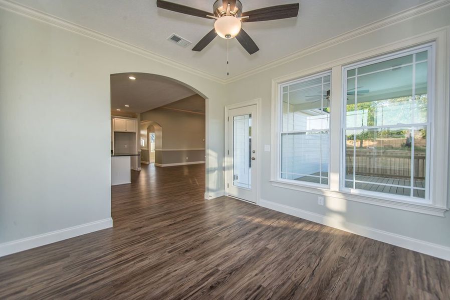 Representative unfurnished interior of a home built from the Mediterranean by Enchanted Homes in Messer Farms, Inman (Image 32).