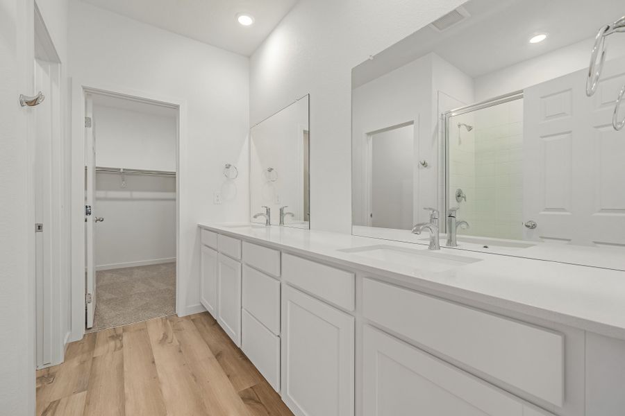 Furnished interior view inside a new home in Painted Prairie, Aurora (Image 11). Furnished interior view inside a new home in Painted Prairie, Aurora (Image 11).