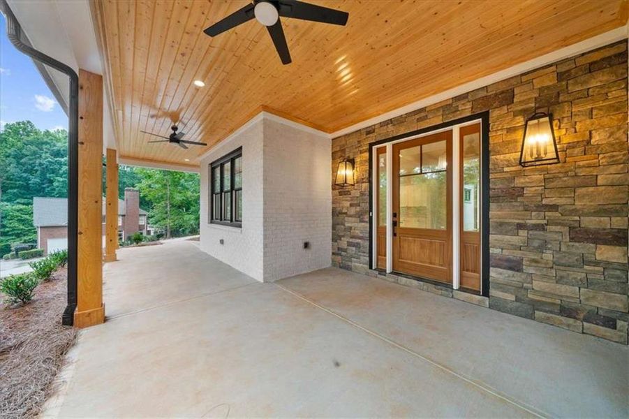 Exterior details and patio area of a home in , Cornelia (Image 40).