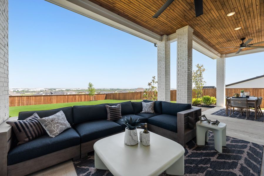 Exterior details and patio area of a home in Sweetgrass, Haslet (Image 4).