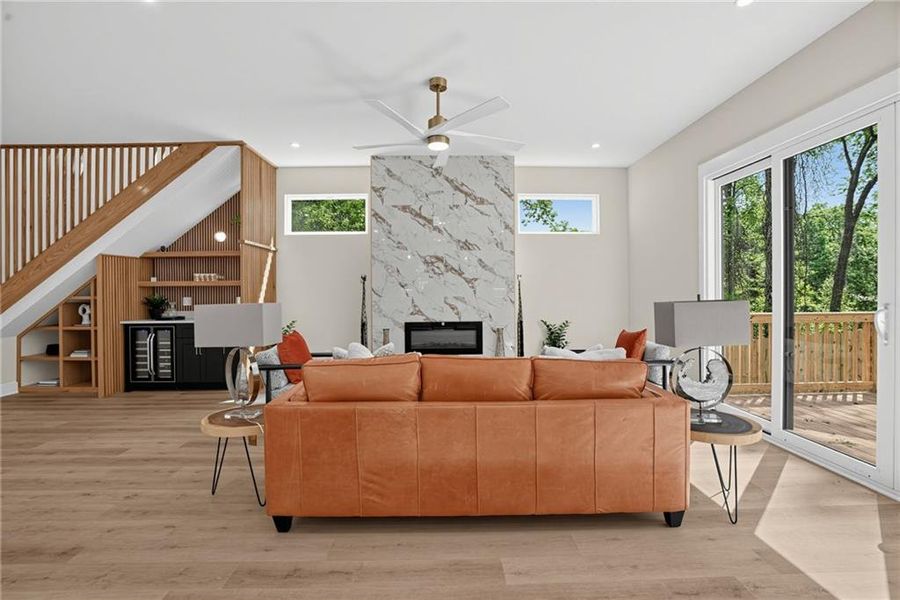 Furnished interior view inside a new home in , Atlanta (Image 12).