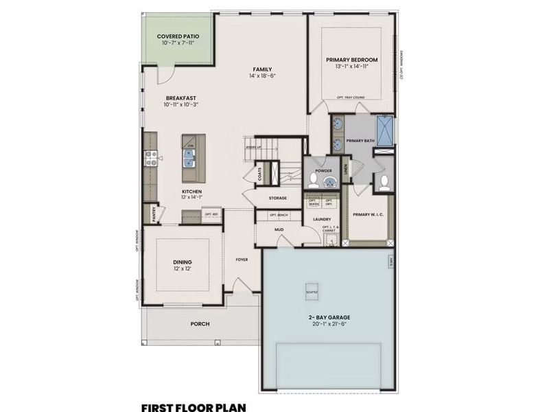 2D floor plan layout of this home in Heartland, Heartland, TX (Image 3).