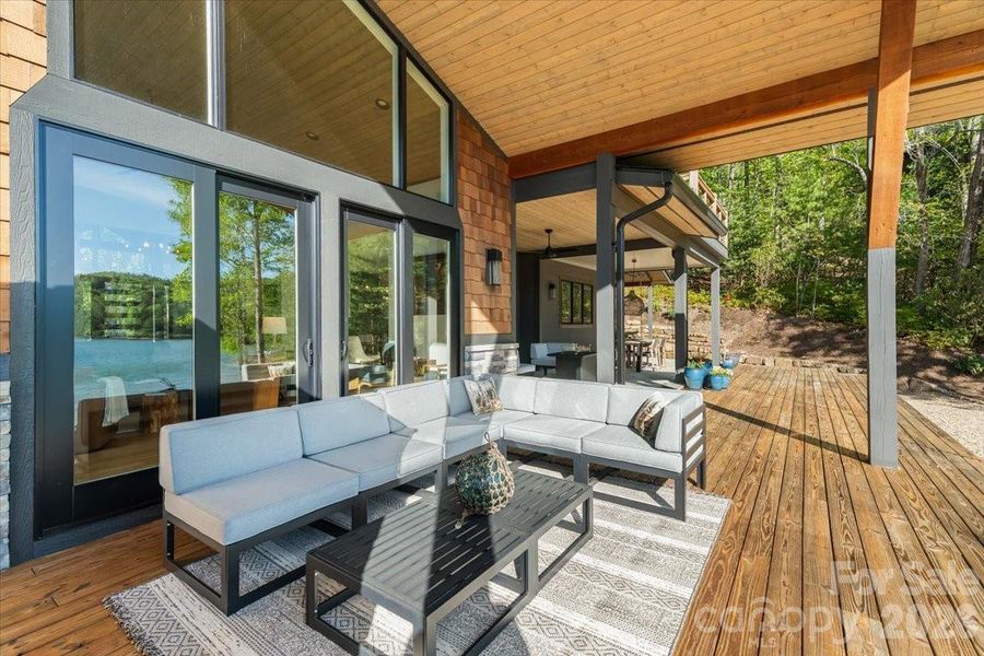 Exterior details and patio area of a home in , Brevard (Image 22).