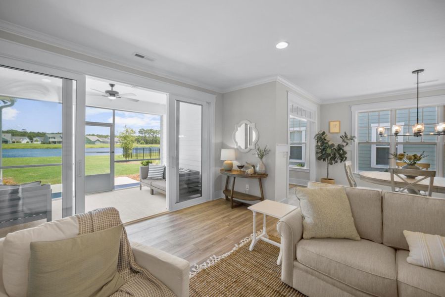 Representative furnished interior of a home built from the Fletcher by Bill Clark Homes in Riverside Cove, Wilmington (Image 7).