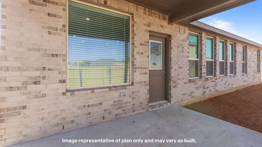 Exterior details and patio area of a home in Homestead at Parks Bell Ranch, Odessa (Image 3).