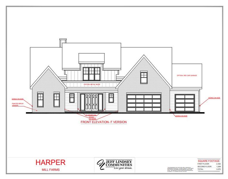 Representative rendering of the exterior for the Harper F by Jeff Lindsey Communities (Image 1). Representative rendering of the exterior for the Harper F by Jeff Lindsey Communities (Image 1).