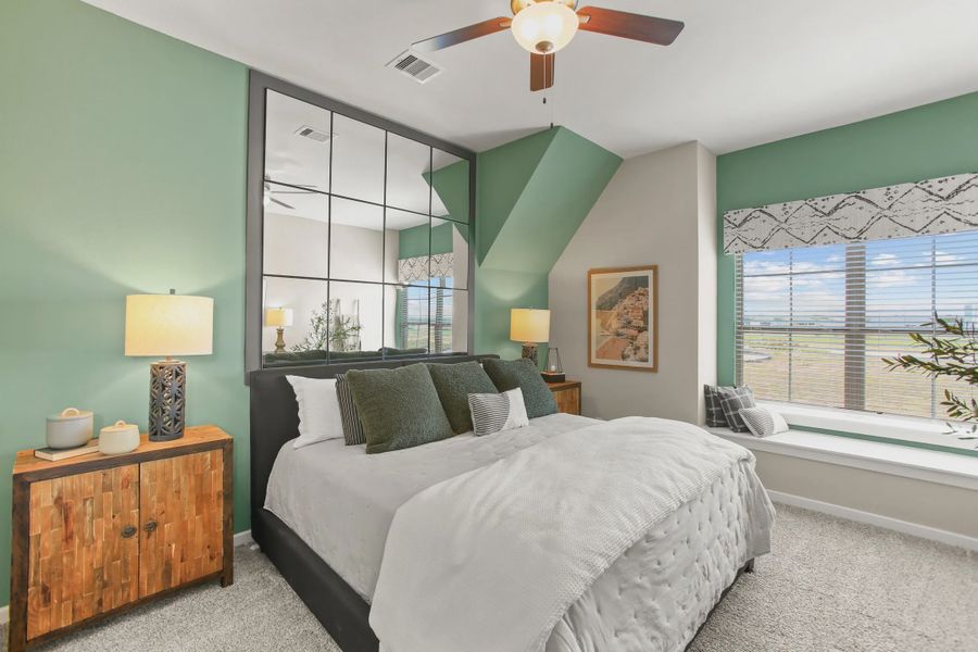 Representative furnished interior of a home built from the Summerhouse 2 by Chesmar Homes in Meridiana Townhomes, Iowa Colony (Image 11).