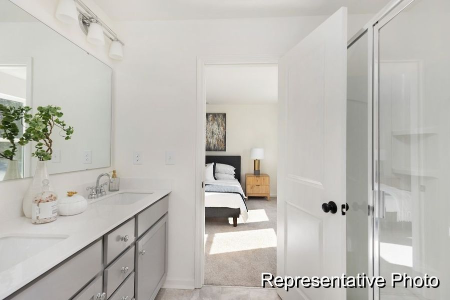 Furnished interior view inside a new home in Village Heights TH, Greensboro (Image 10).