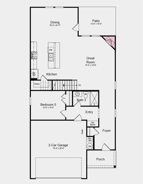 2D floor plan layout of this home in Windance Lake, Loganville, GA (Image 3).