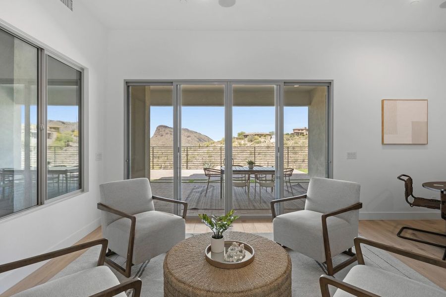 Representative furnished interior of a home built from the Ridgeline by KLMR Homes in Bellos at The Summit, Fountain Hills (Image 10).