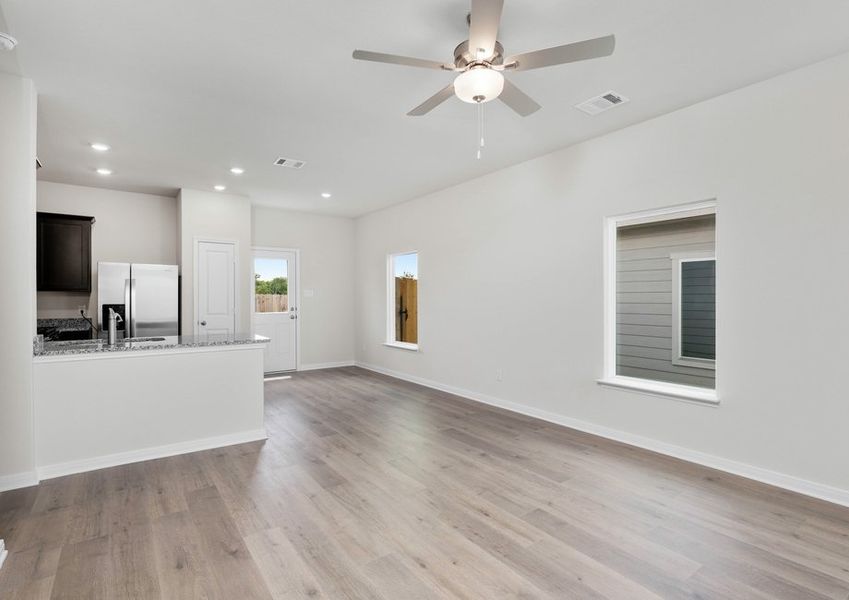 The Atticus has an open-concept layout.