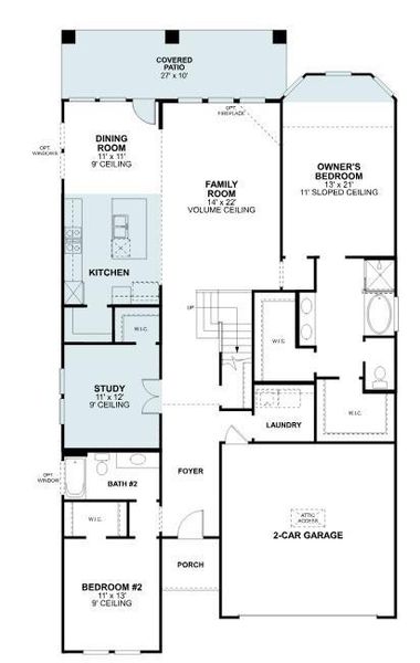 2D floor plan layout of this home in Aster Park, McKinney, TX (Image 2). 2D floor plan layout of this home in Aster Park, McKinney, TX (Image 2).