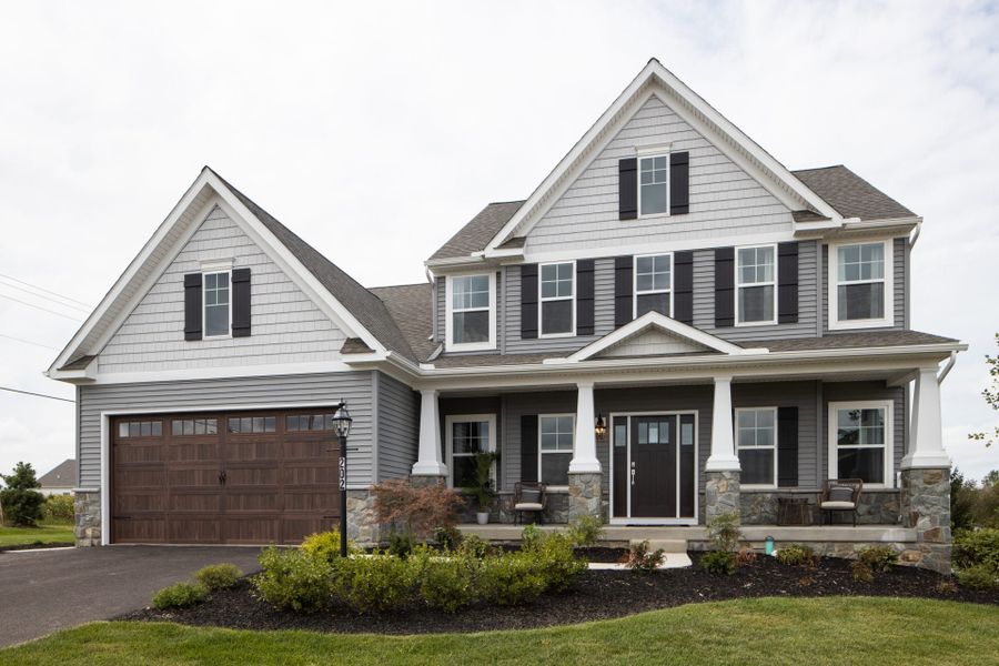 Representative exterior photo of a completed home built from the Augusta by Keystone Custom Homes in McLean South Shore, Belmont, NC (Image 16).