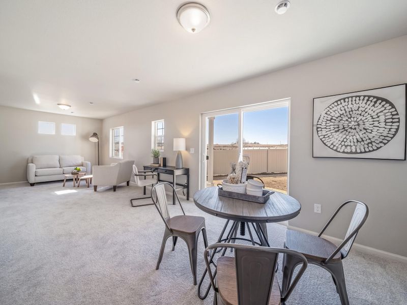 Furnished interior view inside a new home in Thompson River Ranch, Johnstown (Image 11).