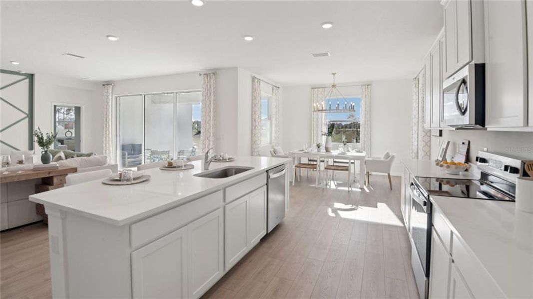 Furnished interior view inside a new home in Buchanan Trails, Newberry (Image 3).