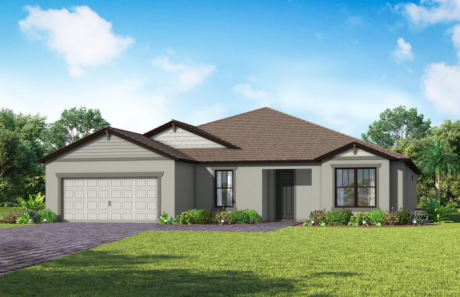Representative exterior photo of a completed home built from the Stardom by Del Webb in Del Webb Naples, Ave Maria, FL (Image 26).