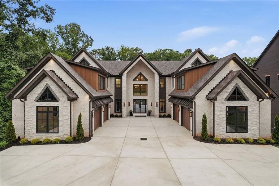 Front exterior of a new home in , Alpharetta, GA, highlighting curb appeal (Image 2). Front exterior of a new home in , Alpharetta, GA, highlighting curb appeal (Image 2).