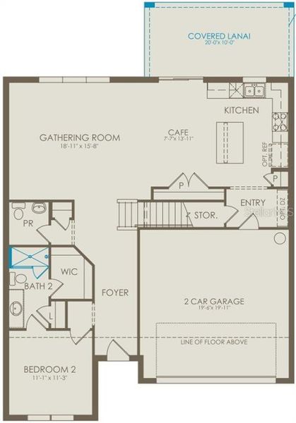 2D floor plan layout of this home in Bridgewalk, St. Cloud, FL (Image 2). 2D floor plan layout of this home in Bridgewalk, St. Cloud, FL (Image 2).