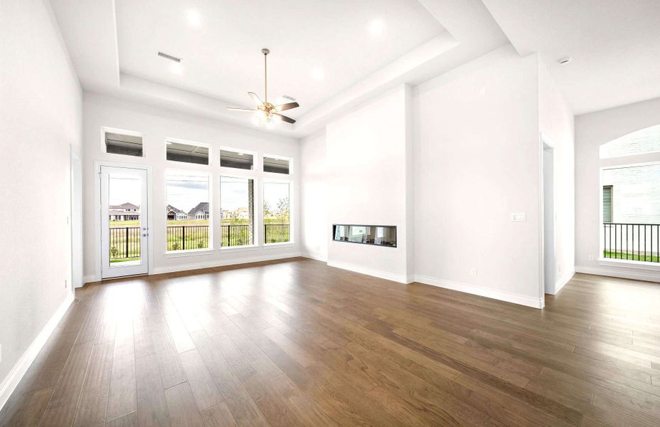 Spacious, unfurnished interior of a new home in Bridgeland 60′, Cypress (Image 32).