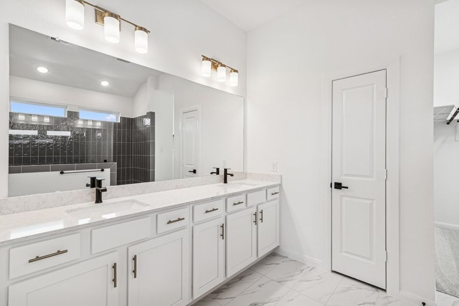 Representative furnished interior of a home built from the The Gladesdale by David Weekley Homes in South Brook, Leander (Image 4).