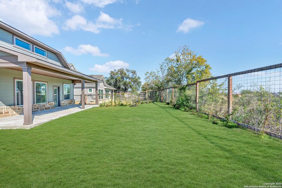 Exterior details and patio area of a home in The Crossvine 55’, Schertz (Image 4).