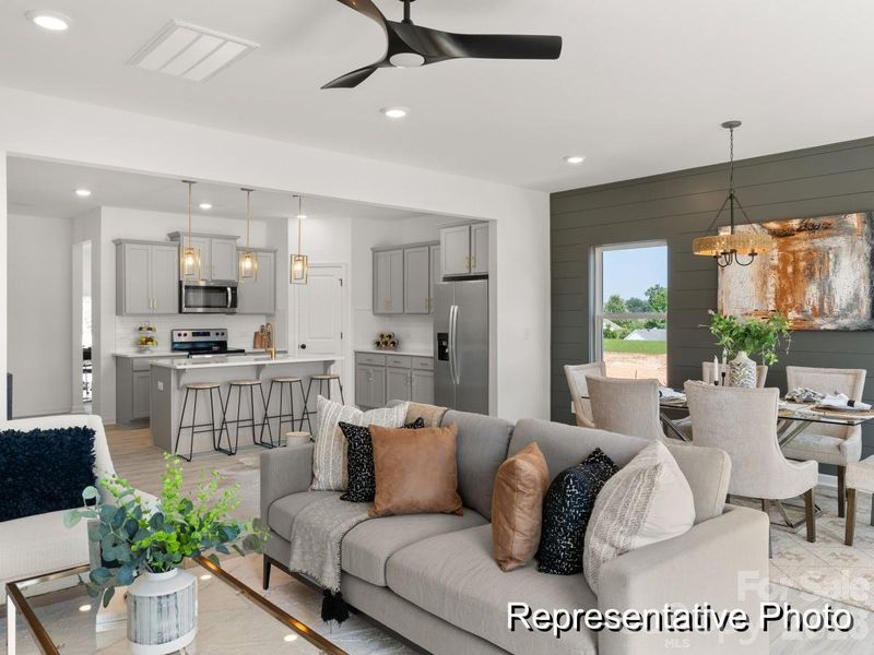 Furnished interior view inside a new home in , Clover (Image 13).