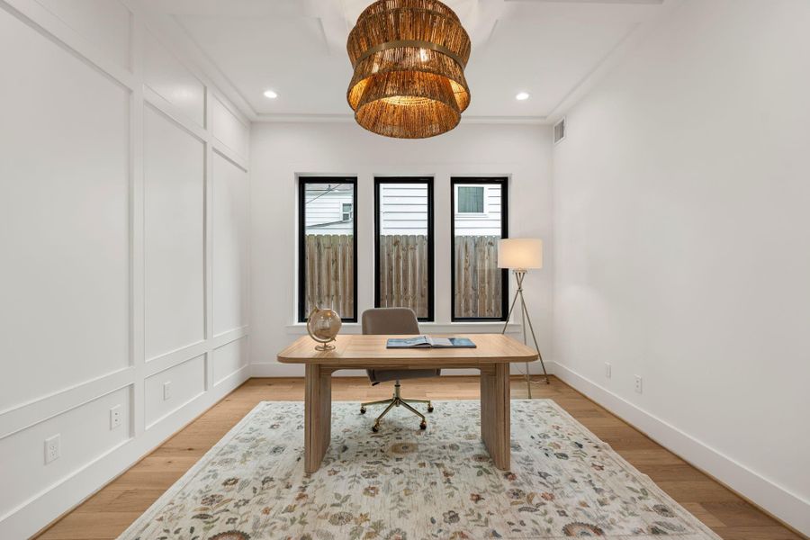 Furnished interior view inside a new home in , West University Place (Image 5). Furnished interior view inside a new home in , West University Place (Image 5).