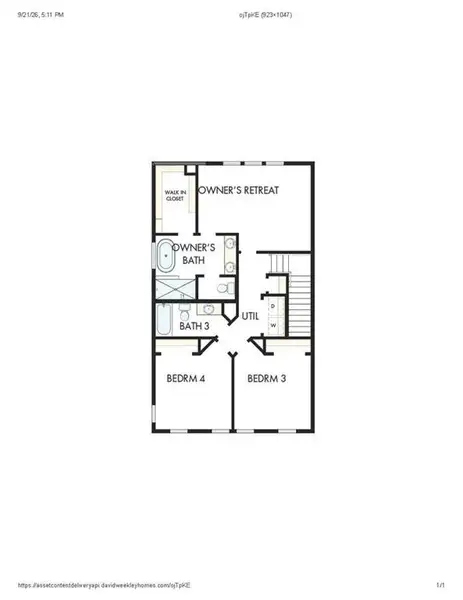 2D floor plan layout of this home in Celesta, Scottdale, GA (Image 3).